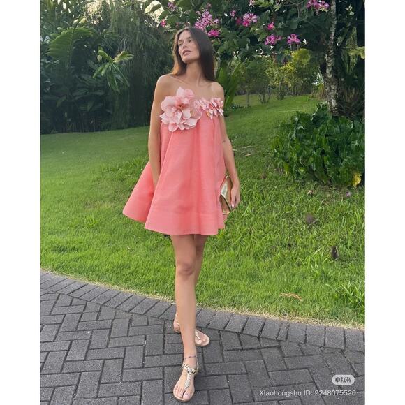 zimmermann naTura strapless mini dress coral ZImmermann 2 (US6-8) - Picture 1 of 12